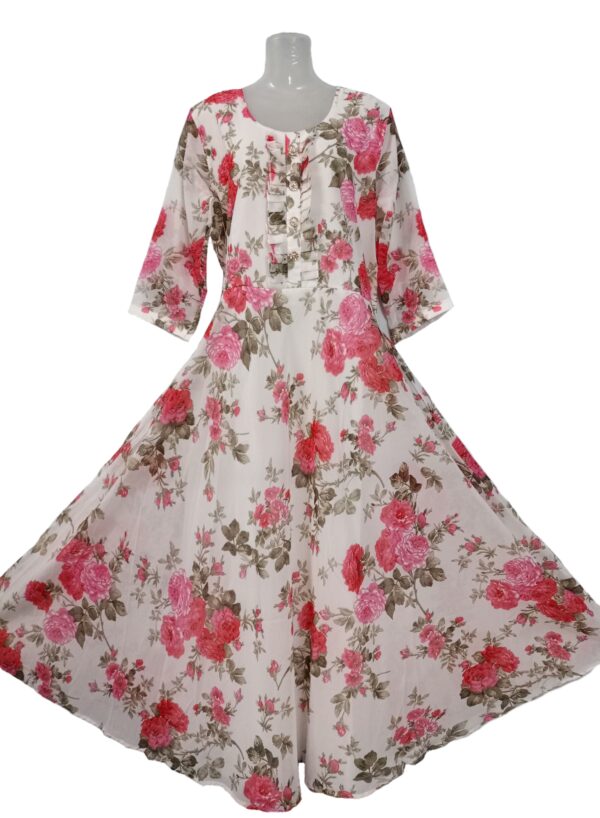 Elegant Fancy Women's Kurti 2-Piece Set–Kurti with Shawl