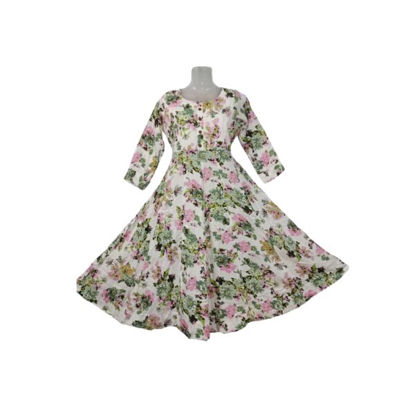 womens button design kurti