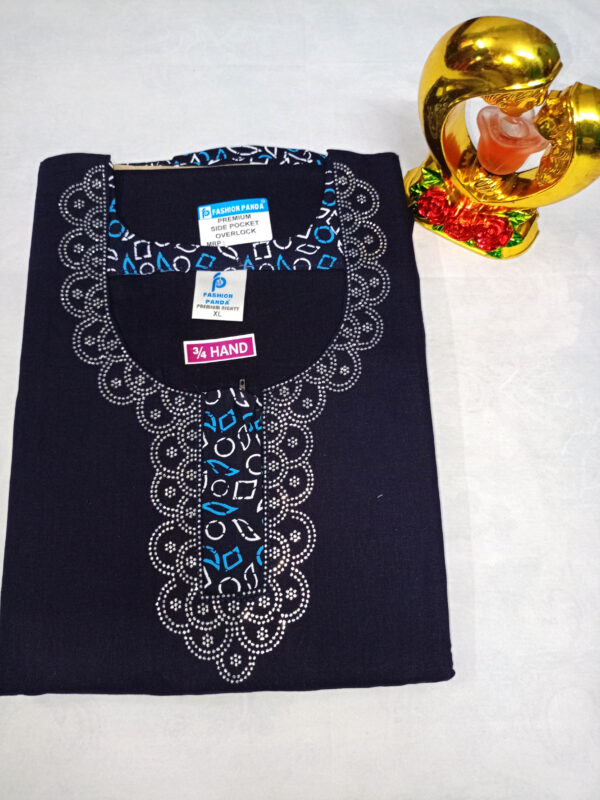 Cotton Stone Work Nighty for Women