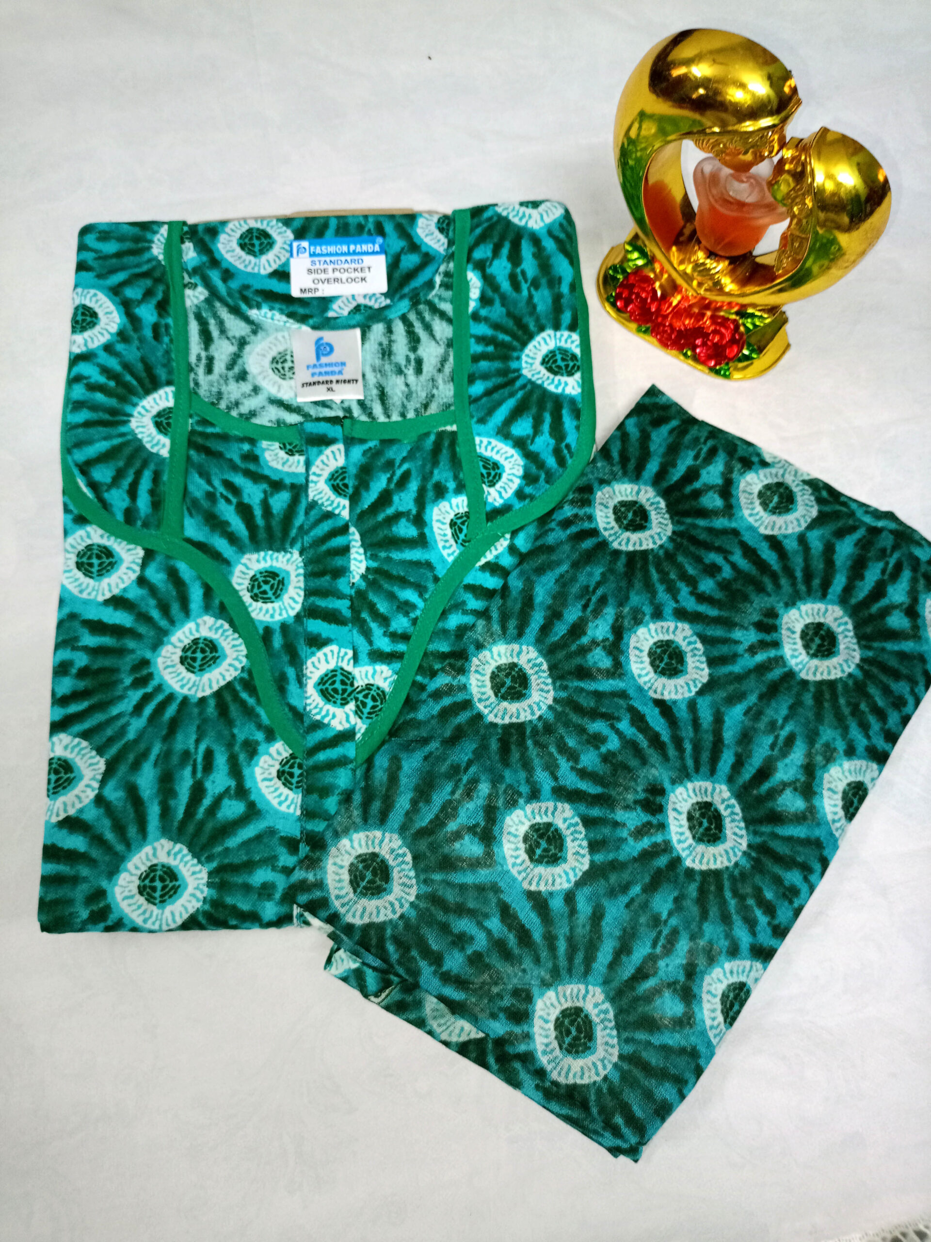 Cotton dupatta nighty for Women