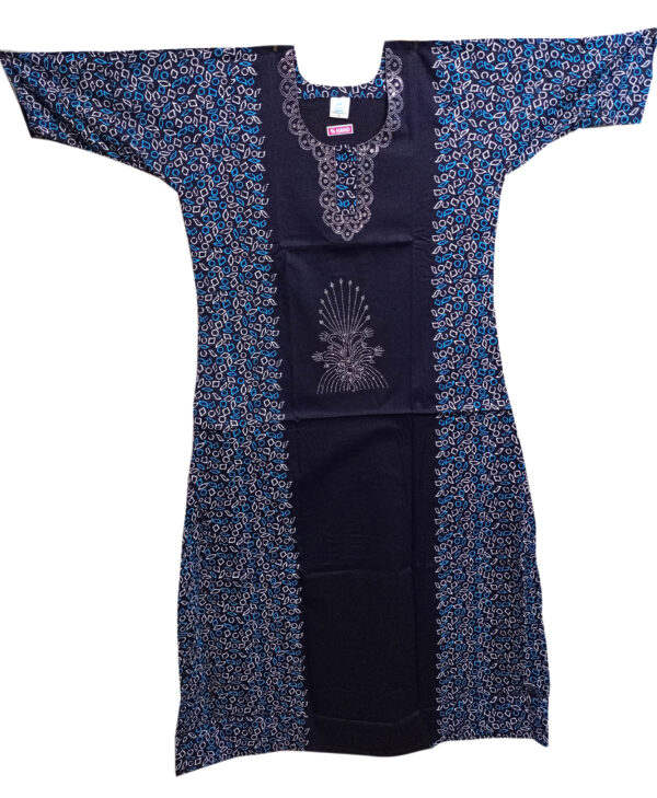 Cotton Stone Work Nighty for Women