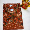Cotton Aliya cut nighty for Women with round neck-XXL