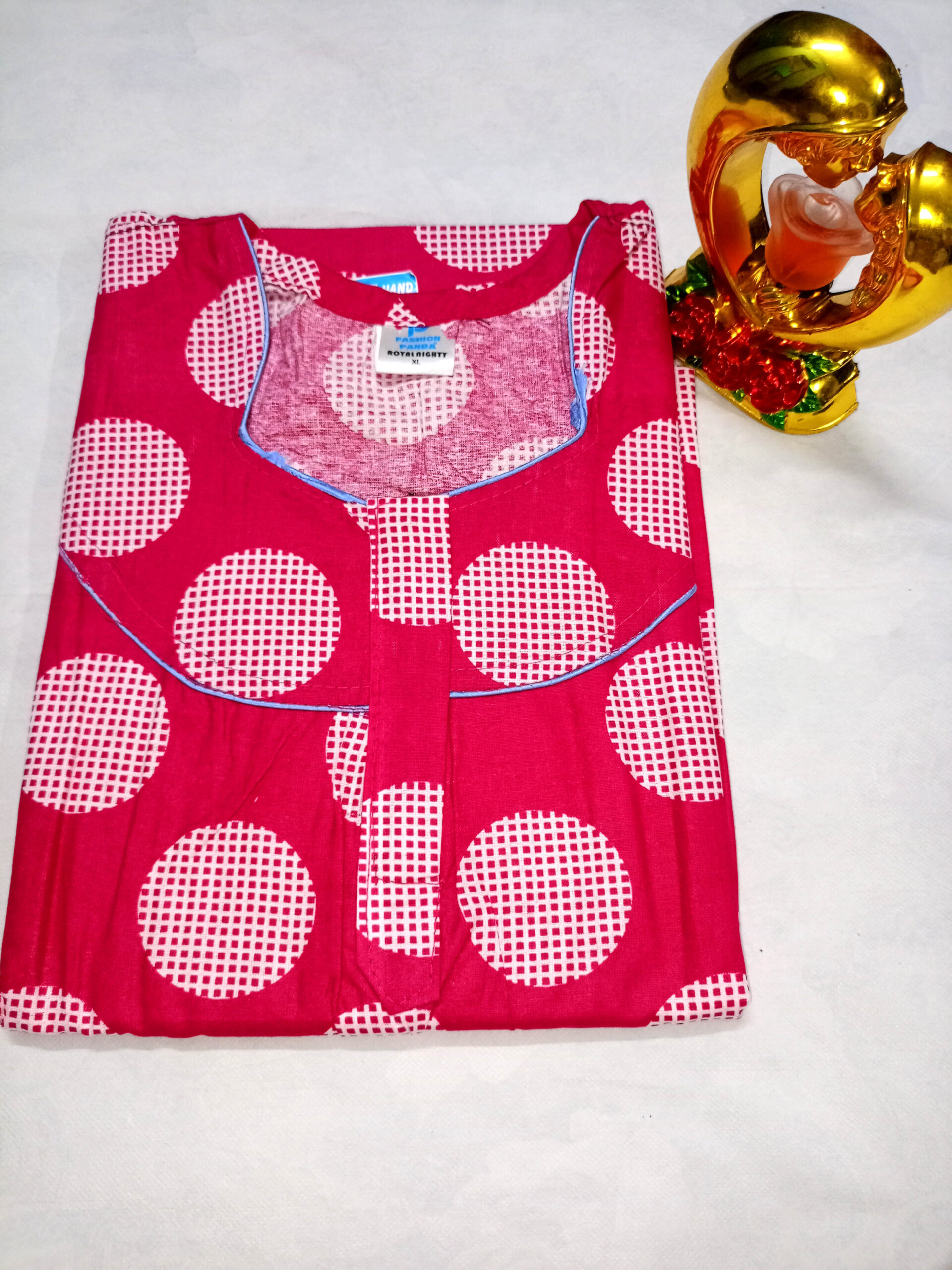 Cotton Nighty for Women with zip