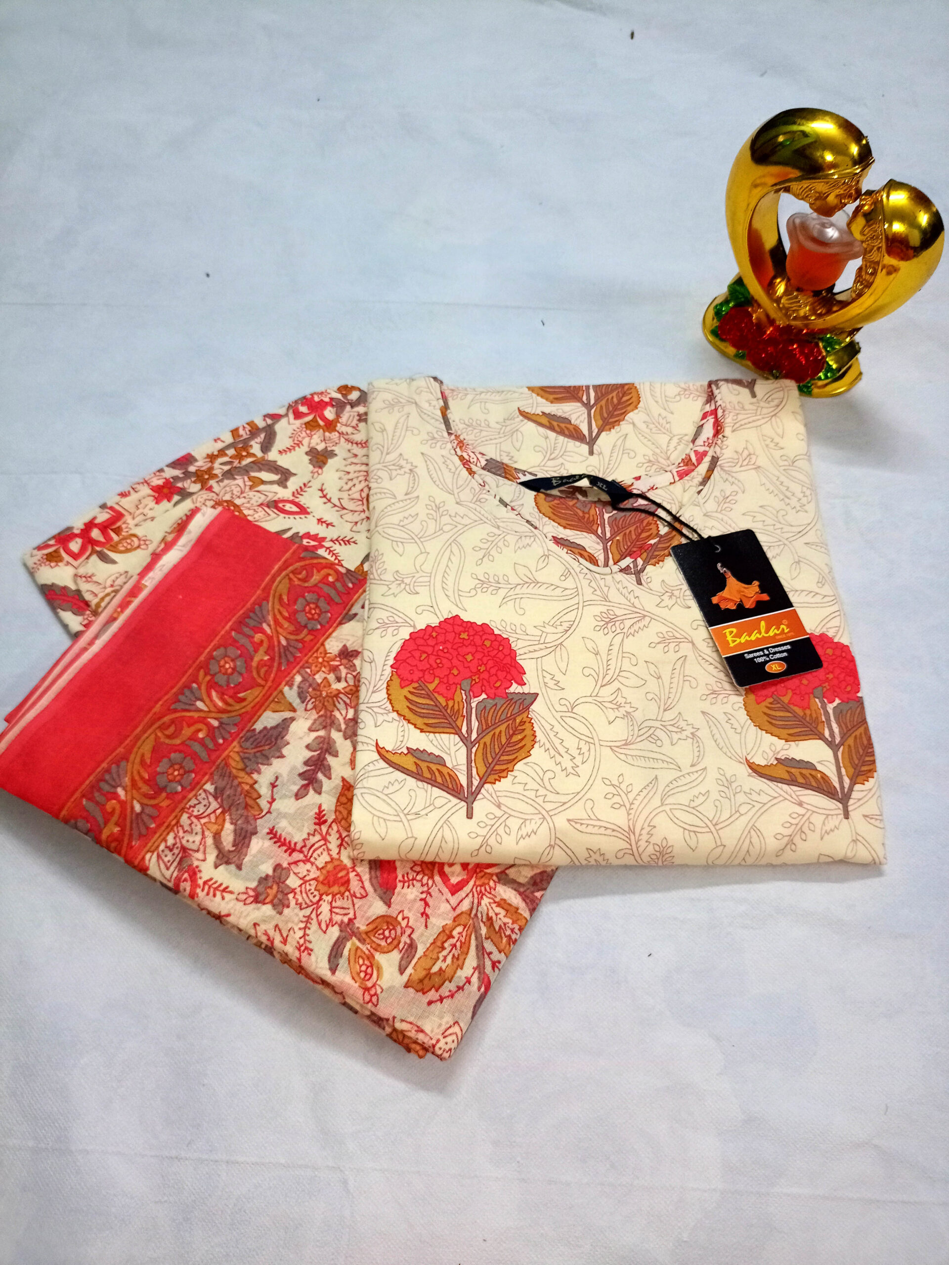 cotton salwar suits with pattiyala pand and duppatta-xl